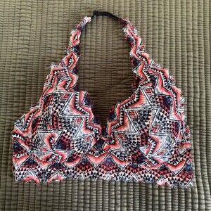 PINK Victorias Secret Large Lace Bralette Halter Floral Sexy Feminine Wireless